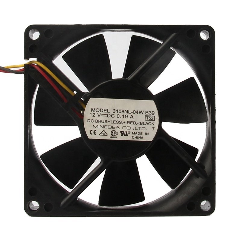 MNB 24V 48V DC12V 0.19A EC AC 80X80X20MM 8CM 8020 3-wire Double Ball Bearing Chassis 3108nl-04w-b39 Heat Dissipation Cooling Fan